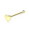 Heart Shaped Bone Nose Stud Silver NSKD-05